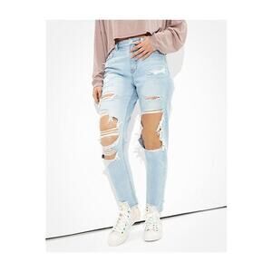 AMERICAN EAGLE Women's Acid Wash Ripped Mom Jeans Sz 6